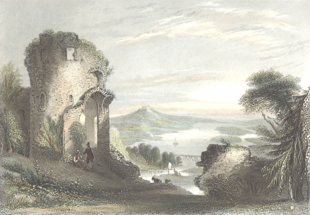 GERMANY. Donaustaus(ruins). Donaustauf. Payne Goats 1847 old antique print